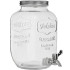 Borcan de sticla cu robinet pentru limonada, bauturi racoritoare, transparent, 4L