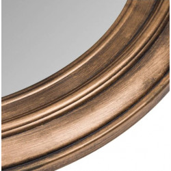 Oglinda rotunda cu aspect vintage, bronz, Ø55x4 cm